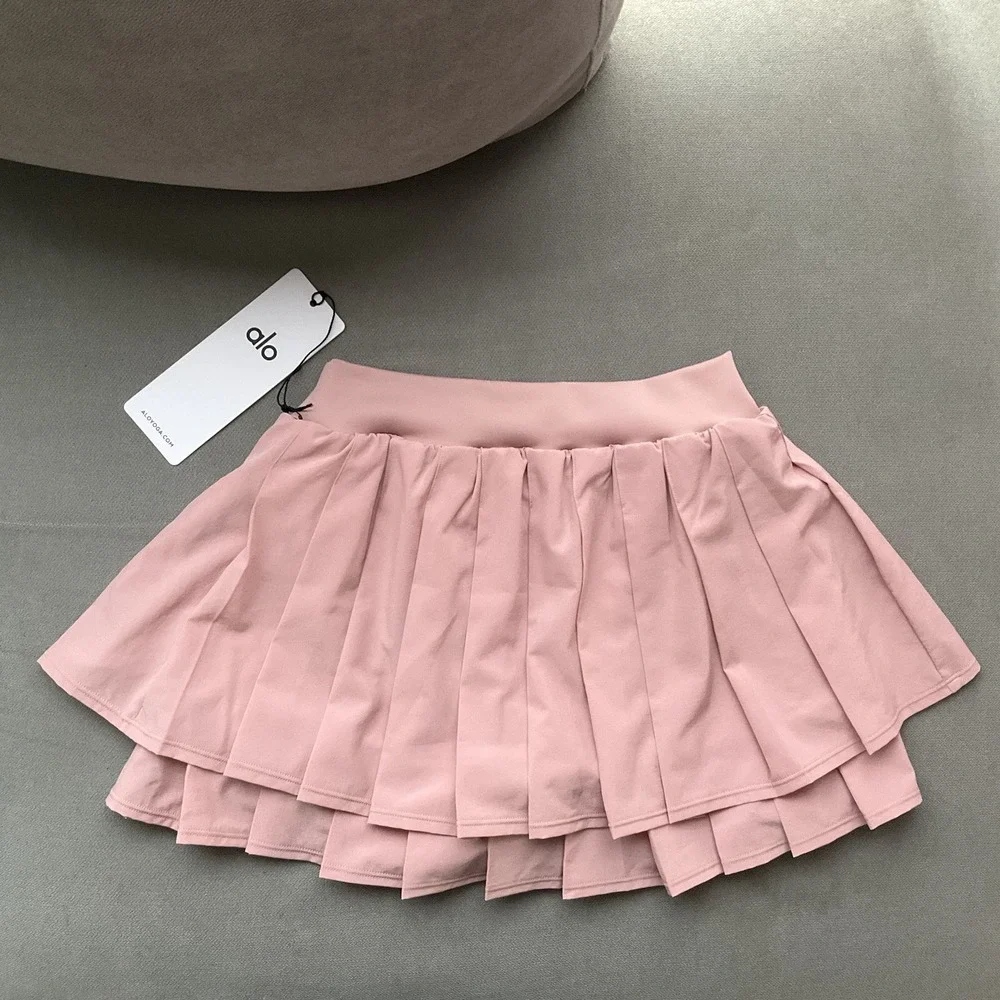 Alo Yoga Double Or Nothing Tennis Skirt Vintage Pink S